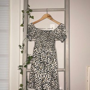 Summer Black Daisy Dress